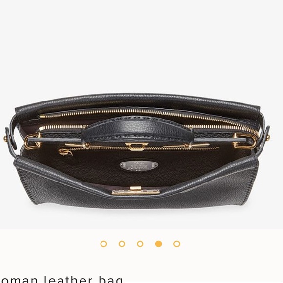 Fendi Men’s Black Roman Leather Peekaboo Bag - Picture 4 of 5